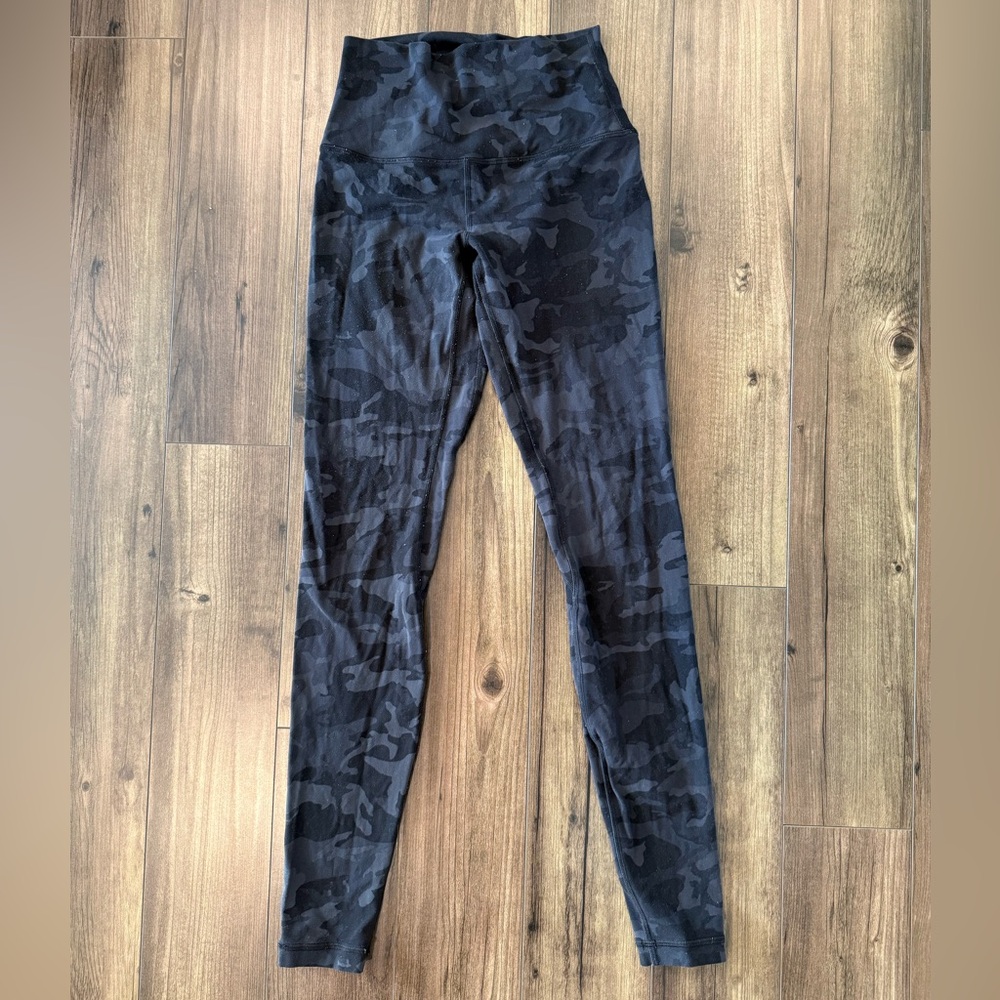 lululemon align leggings black camo size 4